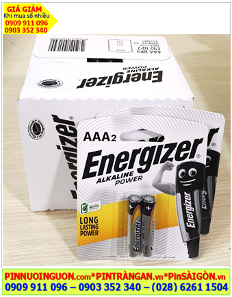 COMBO 01hộp (20vỉ=40viên) Pin AAA 1.5v Energizer E92-BP2 /MẪU MỚI _Giá chĩ 640.000/Hộp
